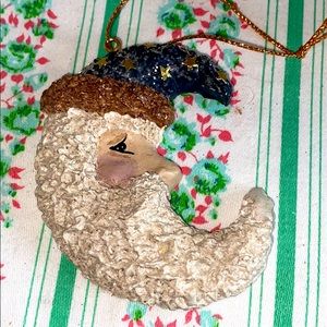 1997 Belsnickel crescent moon Santa ornament 6583